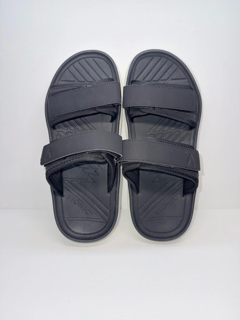 VIONIC UNISEX RENEWAL SLIDE SANDALS BLACK M-8.5. W-10